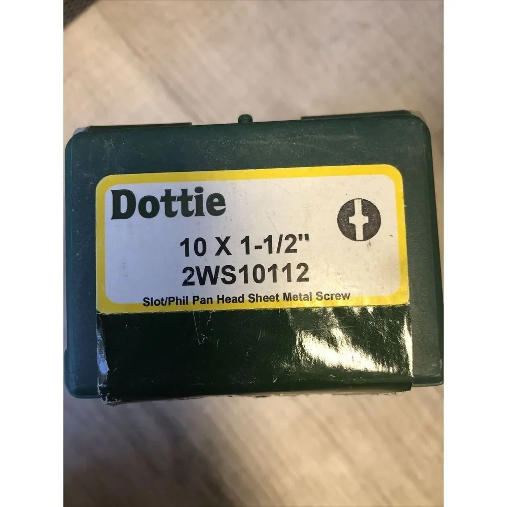 100,‎ Dottie 2WS10112 10 x 1-1/2 Phillips Slot/Phil Pan Sheet Metal Screw